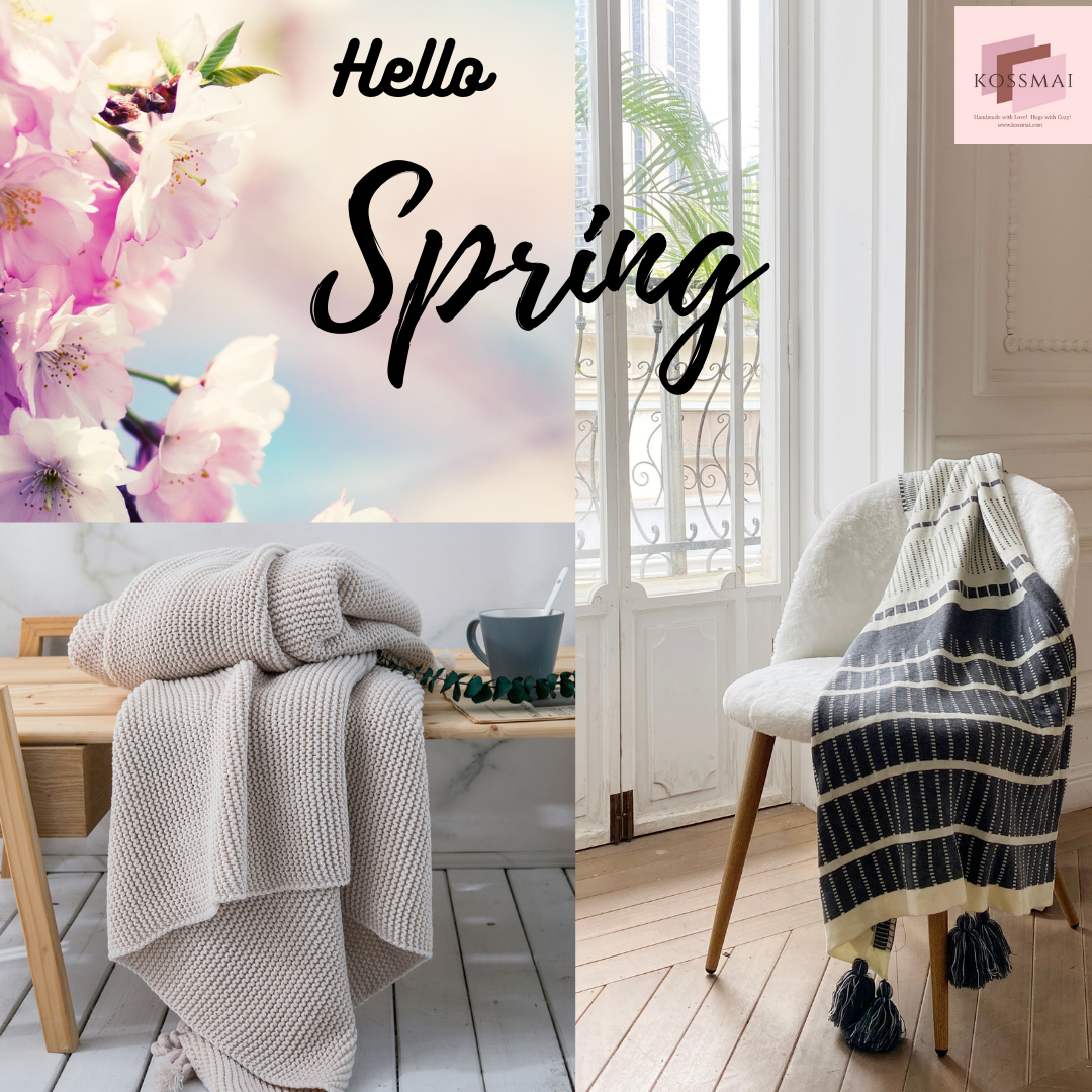 Spring with Throw & Blankets