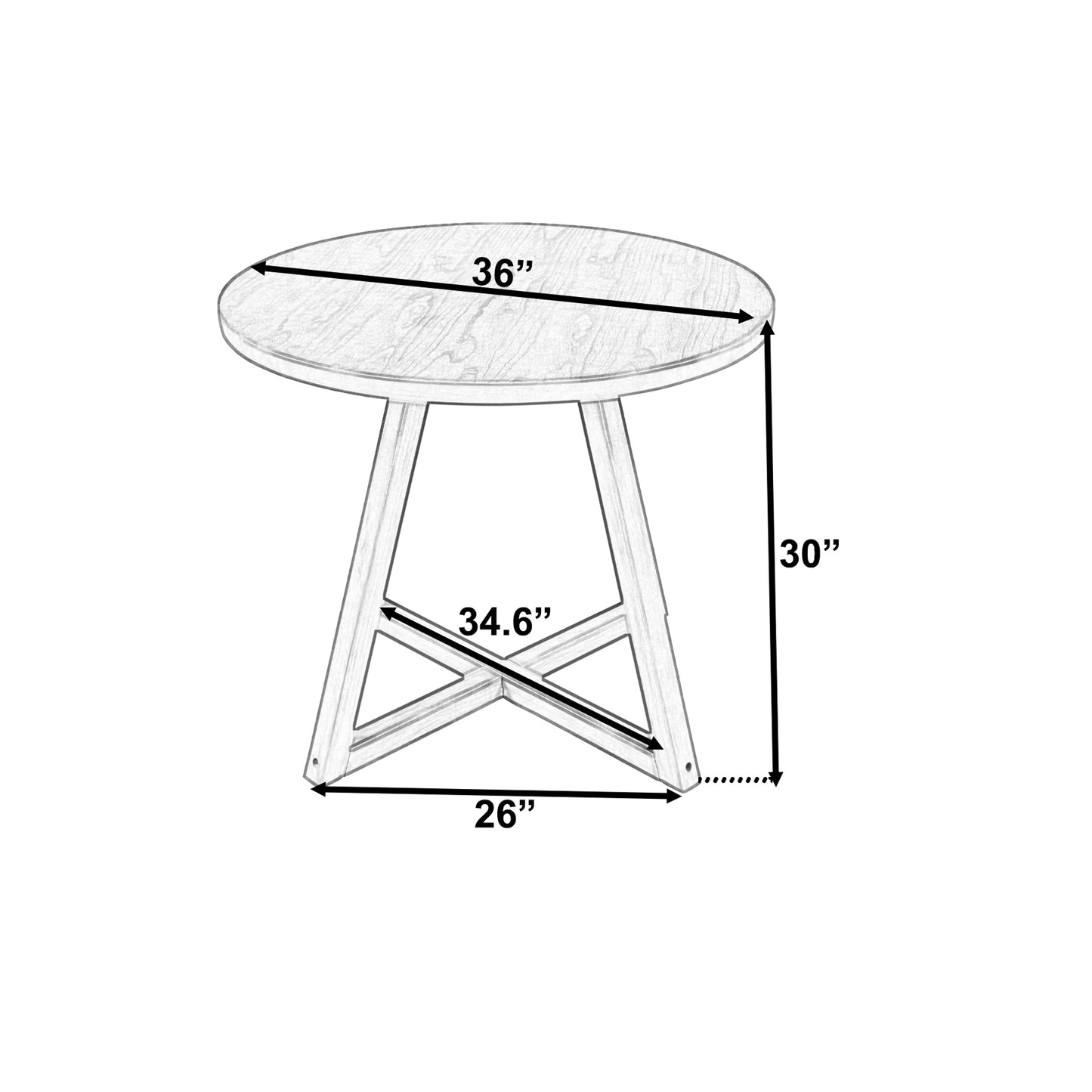 Frederic Round Dining Table 36"