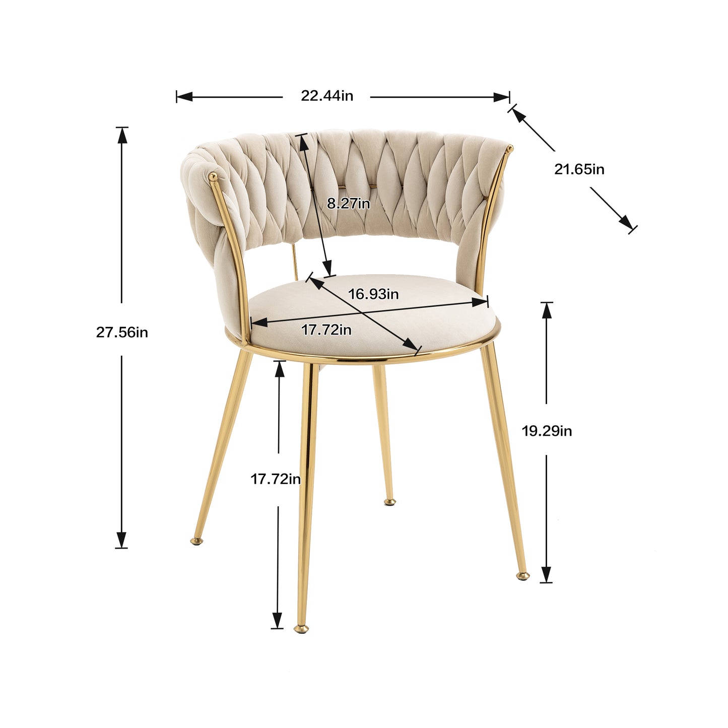 Florence Dining Chair 2PC Ivory