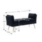 Kade Velvet Bench 52"  Black