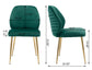 Julie Velvet Dining Chairs 2PCs Green