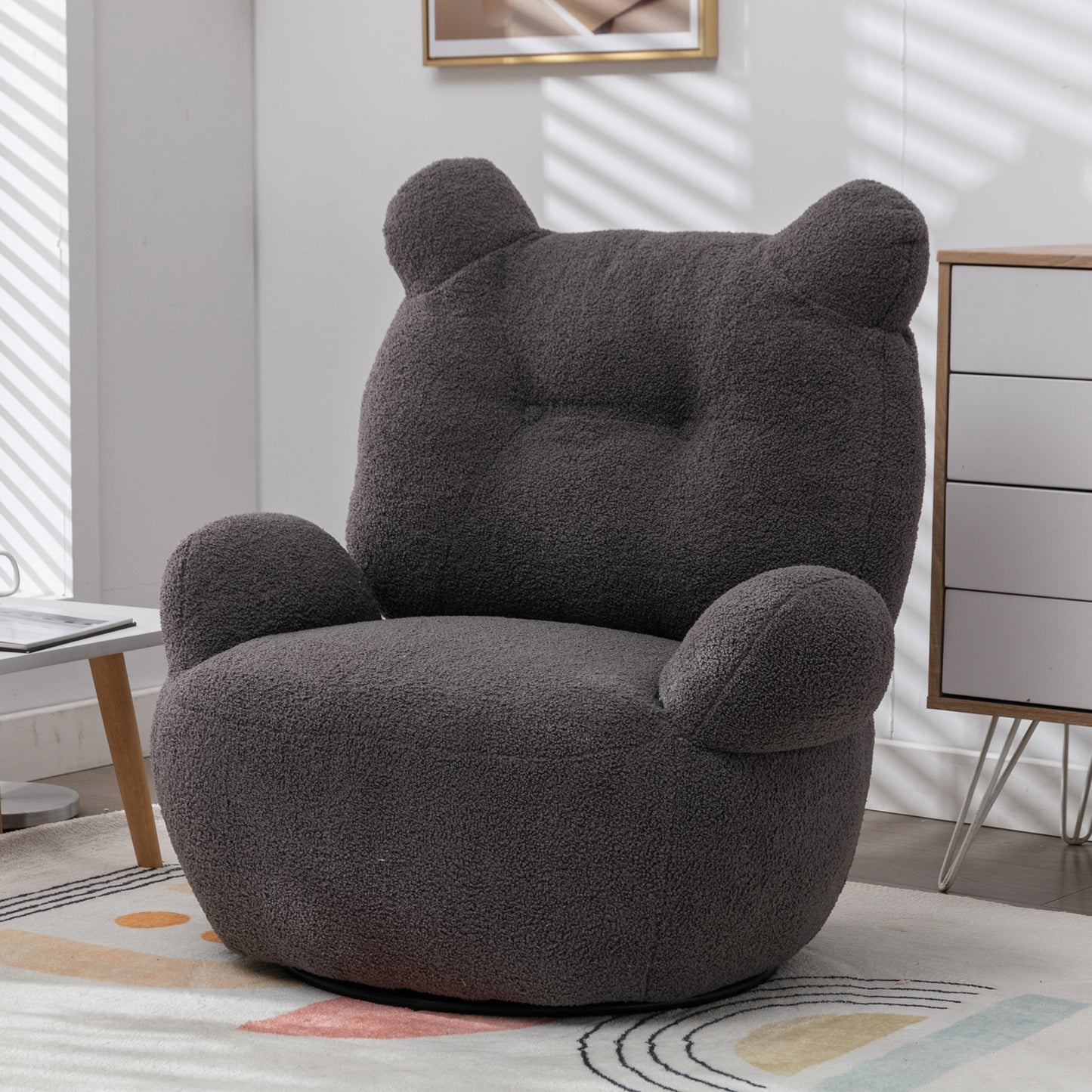 Bear Accent Chair Dark Gray