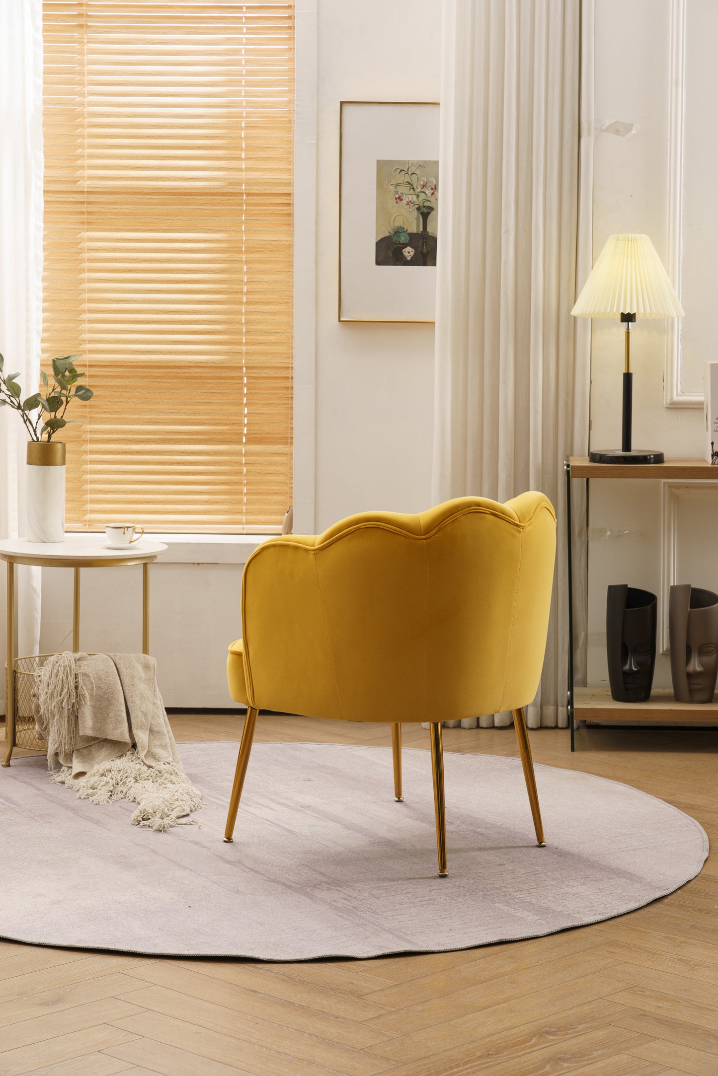 Shell Accent Chair Yellow