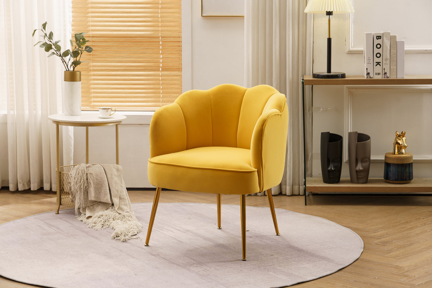 Shell Accent Chair Yellow