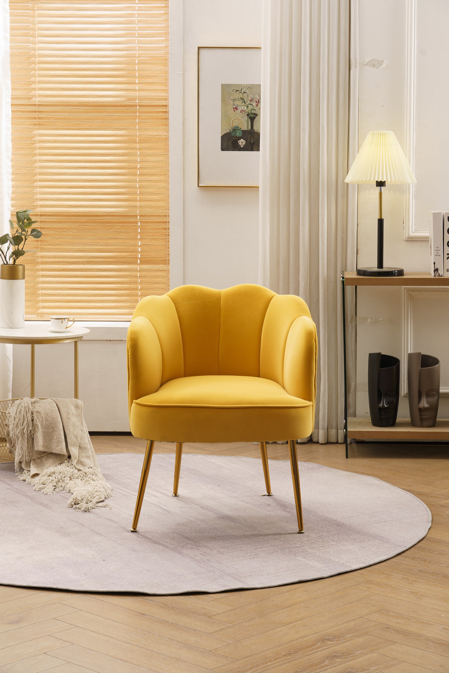 Shell Accent Chair Yellow