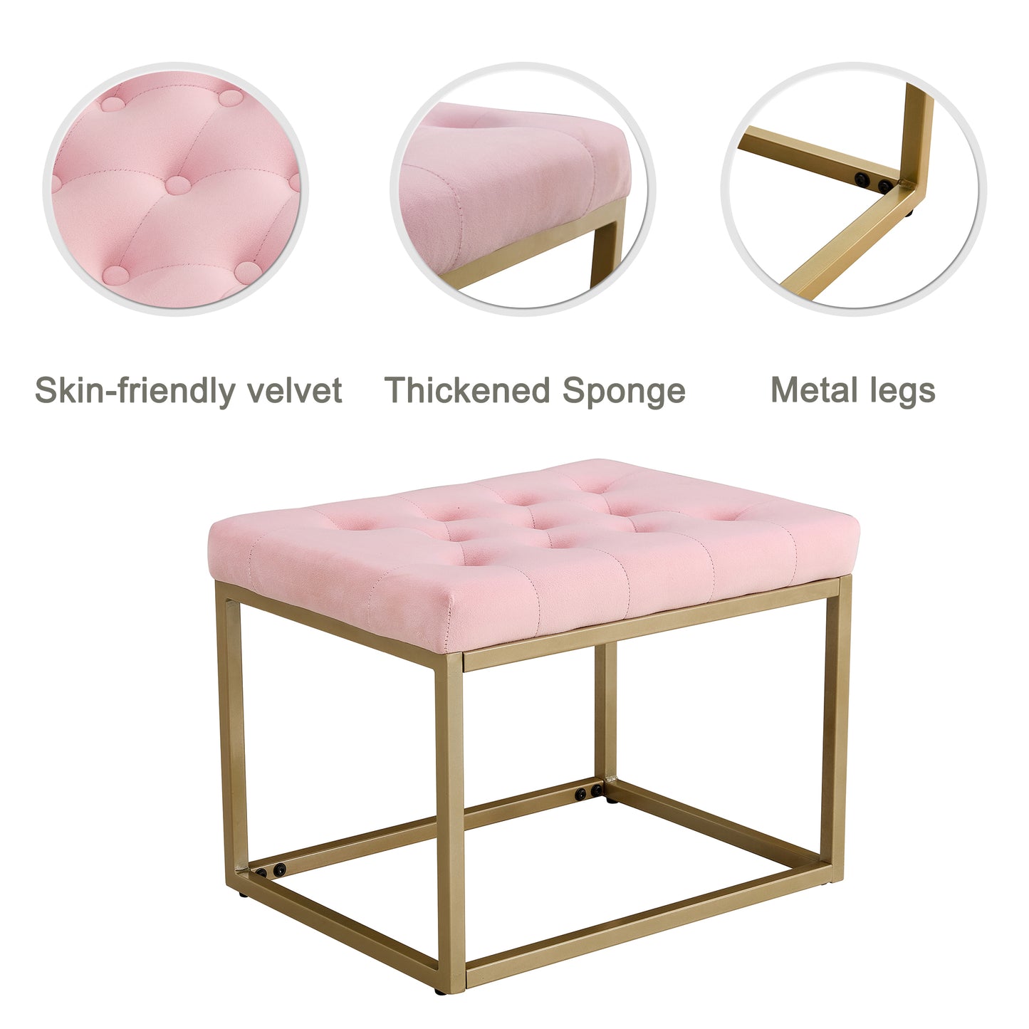 Mirabel Bench 21" Pink