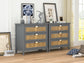 Georgia 3-Drawers Cabinet 31" Gray