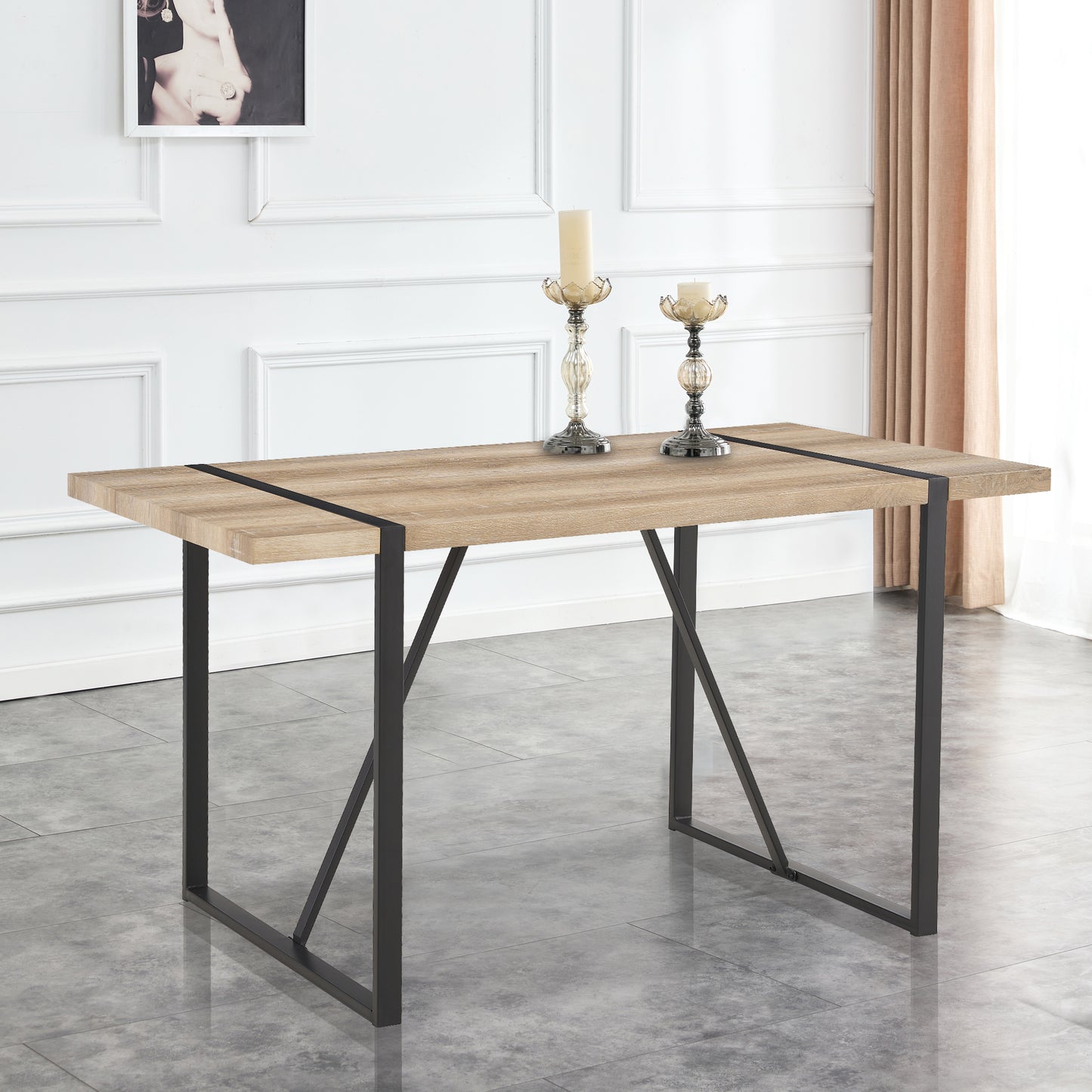 Saturn Dining Table Set Brown