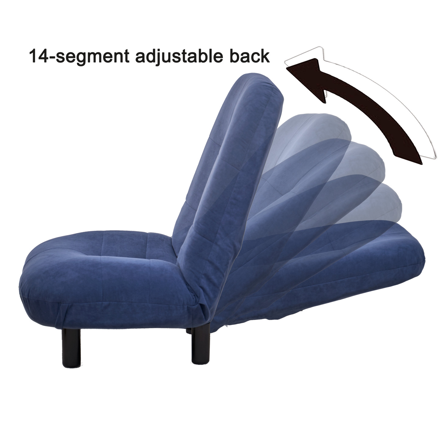 Lynne Reclining Chair Blue