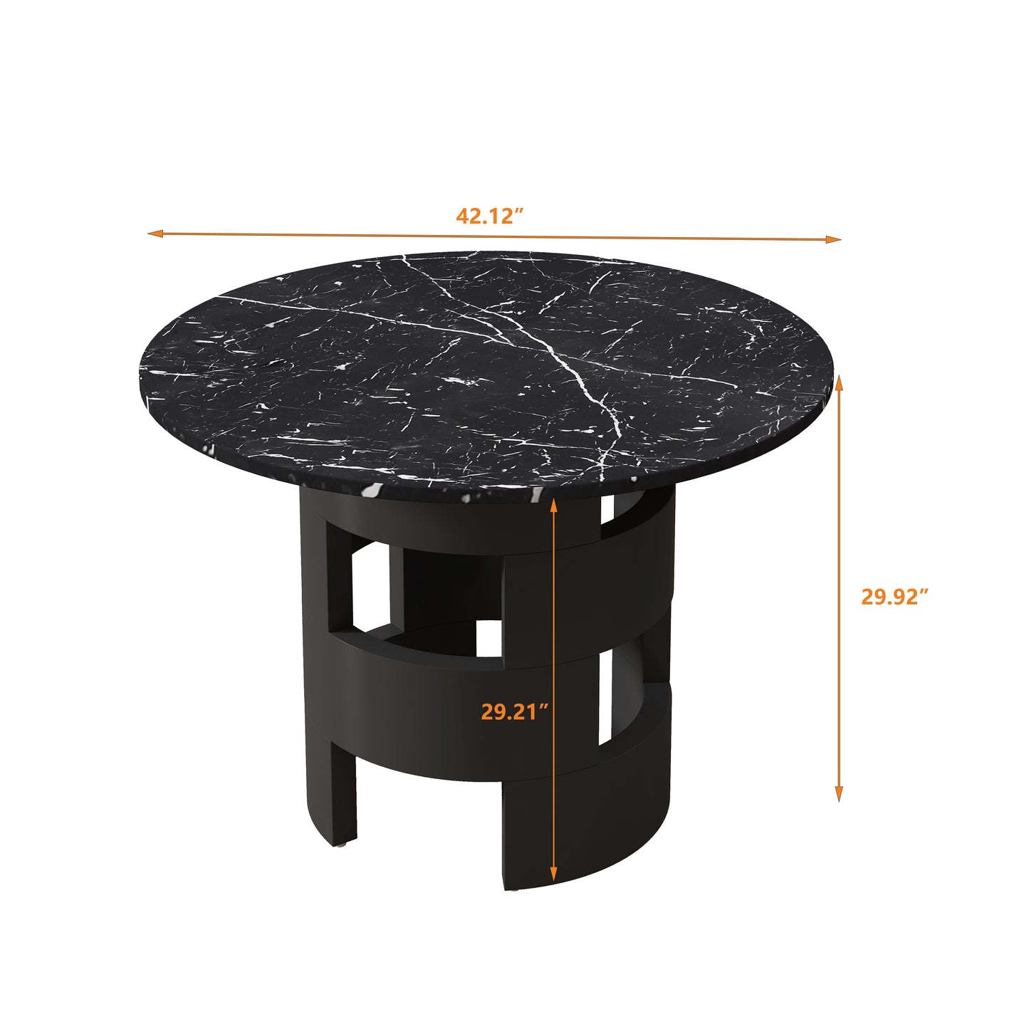 Bung Dining Table 42.12" Black