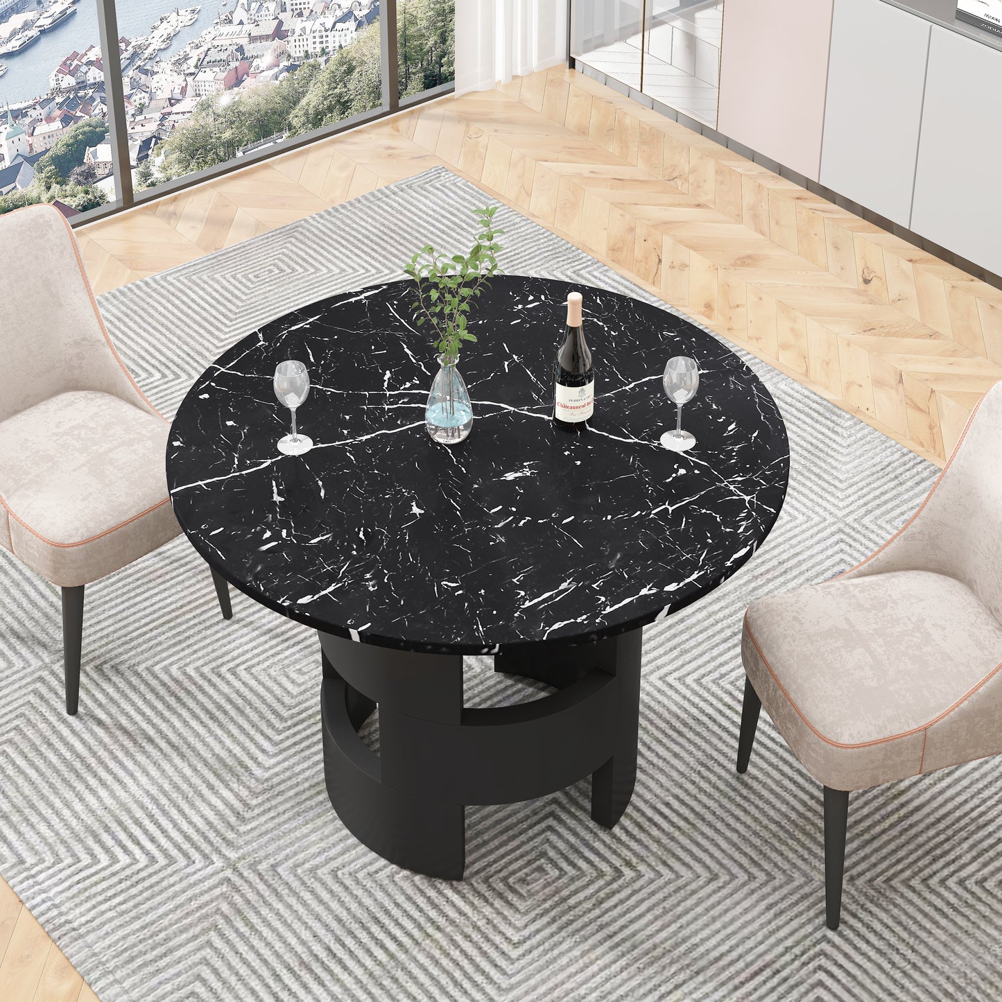 Bung Dining Table 42.12" Black