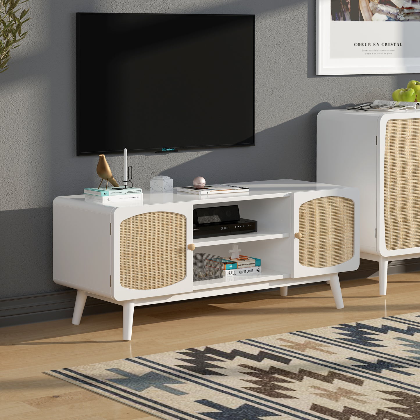 Vincent TV Stand 43" White