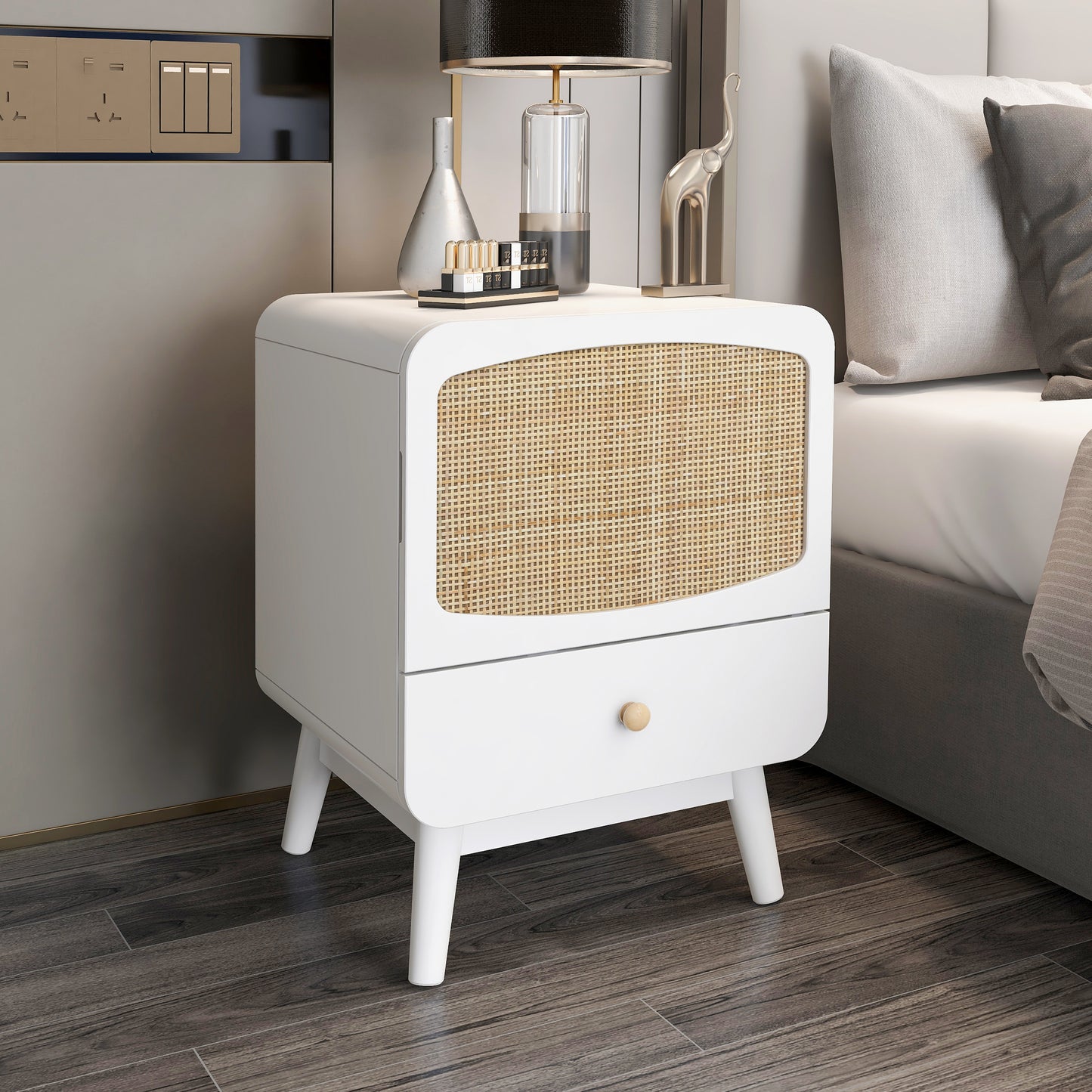 Venus Nightstand Table White