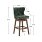 Taylor Vegan Bar Stools Green 2PCS