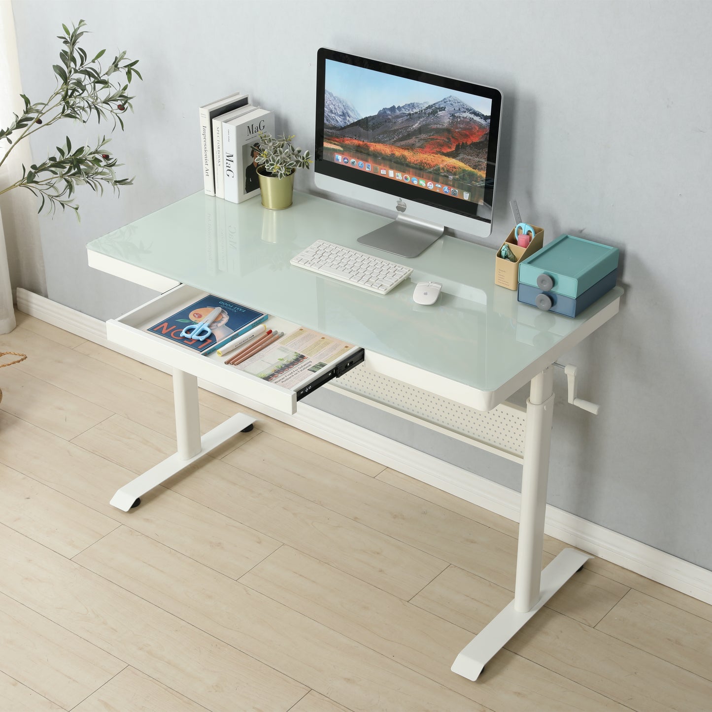 Hayward Adjustable Desk 48" White