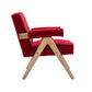 McSun Linen Accent Chair Red
