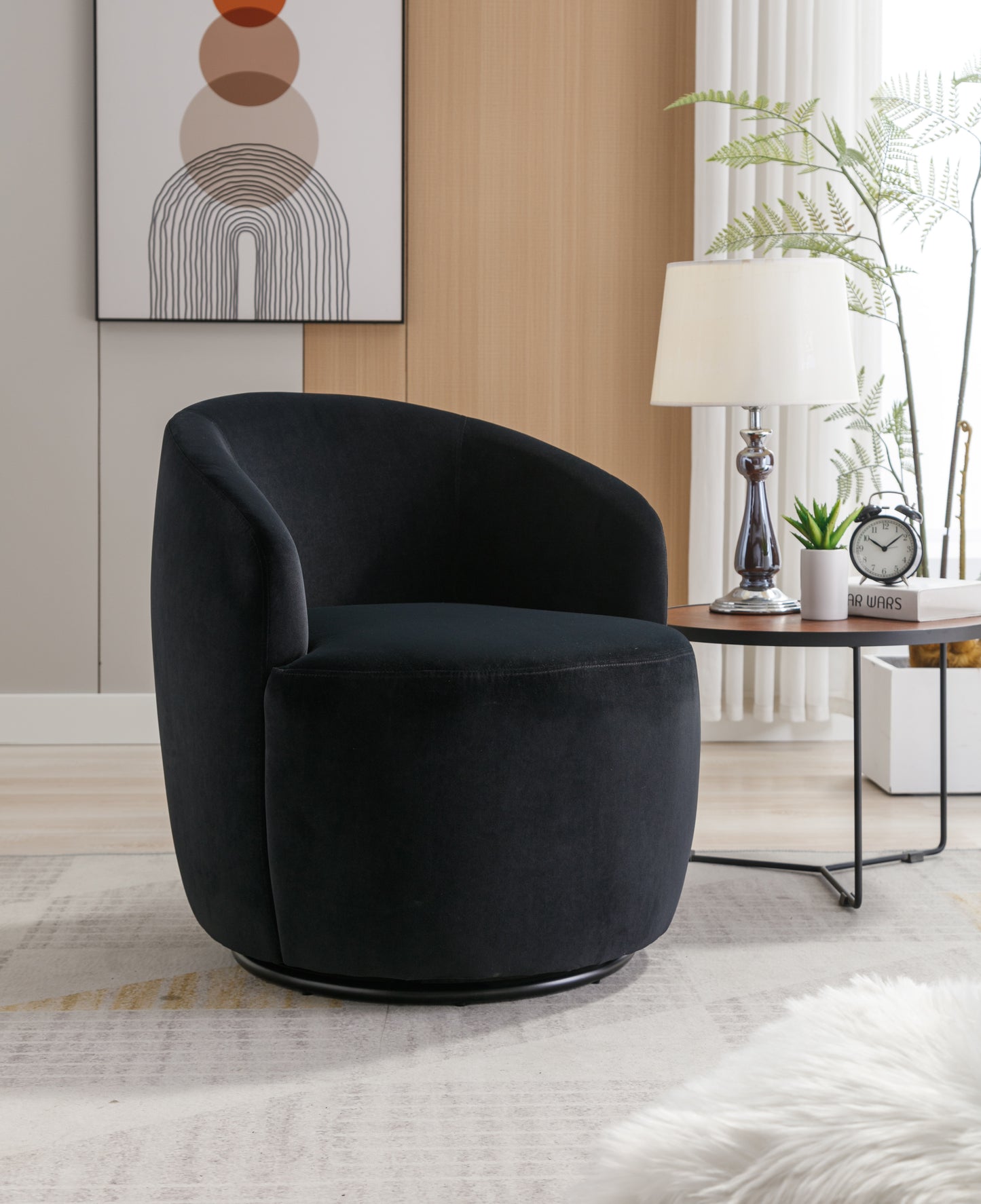 Morgan Velvet Chair Black