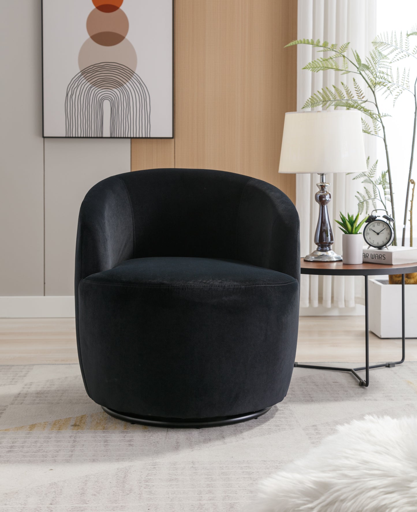 Morgan Velvet Chair Black