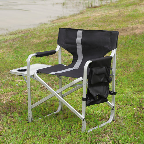 Alex Outdoor Folding Chairs with Arm Gray