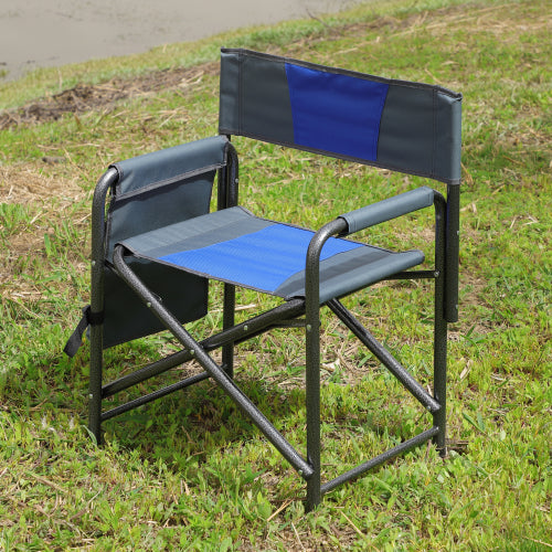 Gabriel Outdoor Folding Chairs with Arm Blue