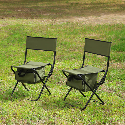 Daniel Outdoor Folding Chairs 2 PCs Green