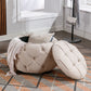 Alexandra Ottoman 17.7"H  Beige