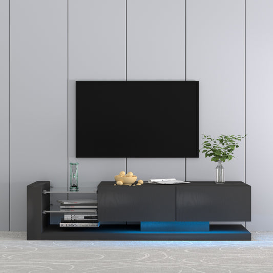 Cannes LED TV Stand Black 75"