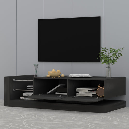 Cannes LED TV Stand Black 75"