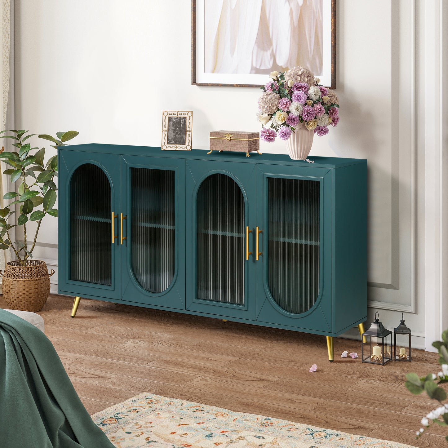 Sorbonne Cabinet 65" Turquoise