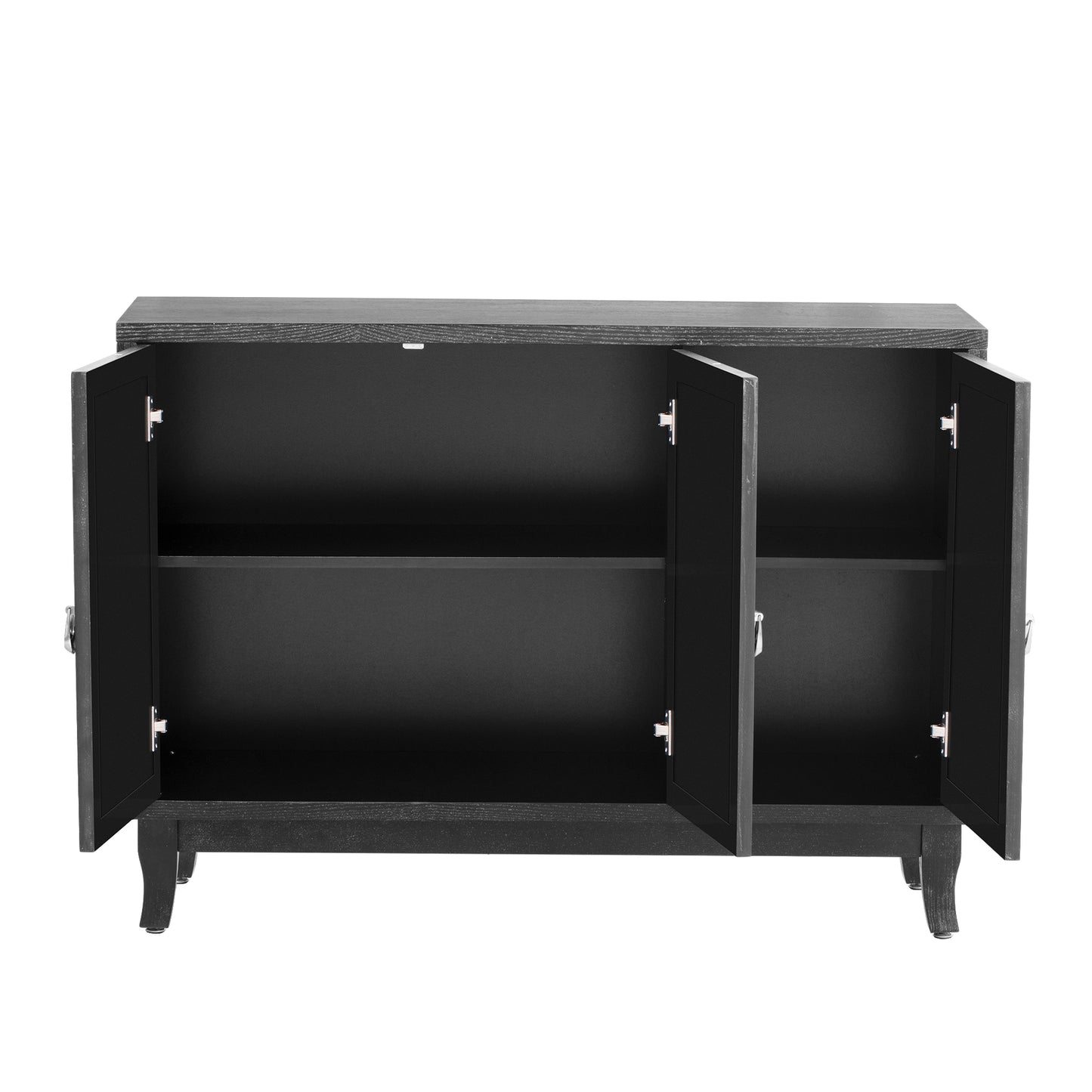 London 3 Doors Cabinet Black