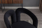 Mario Barrel Armchair 2PC Black