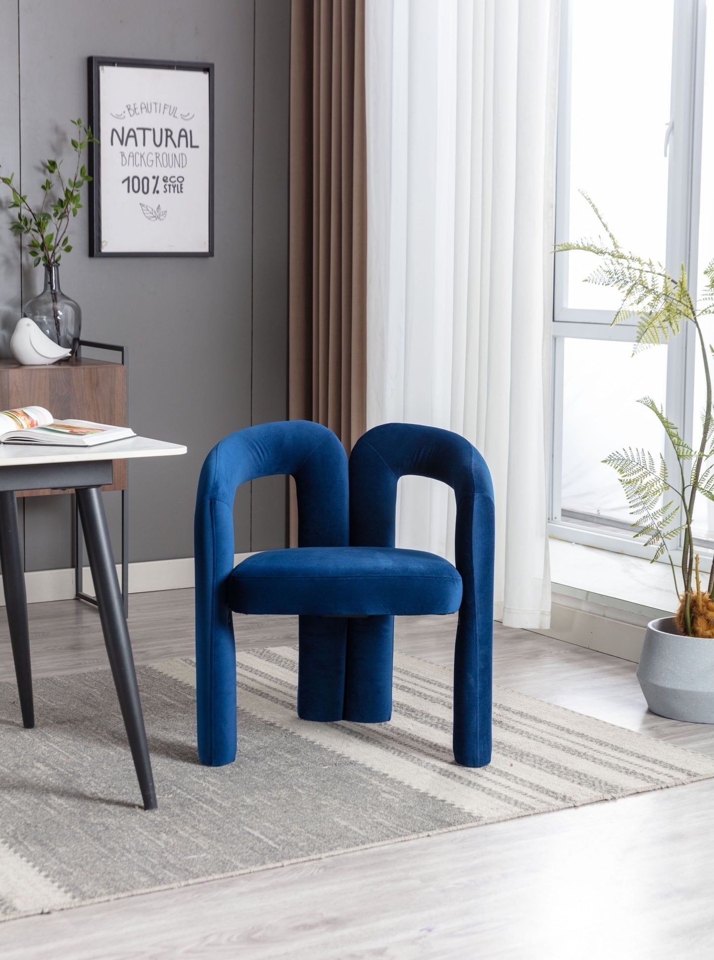 Mario Barrel Armchair 2PC Navy