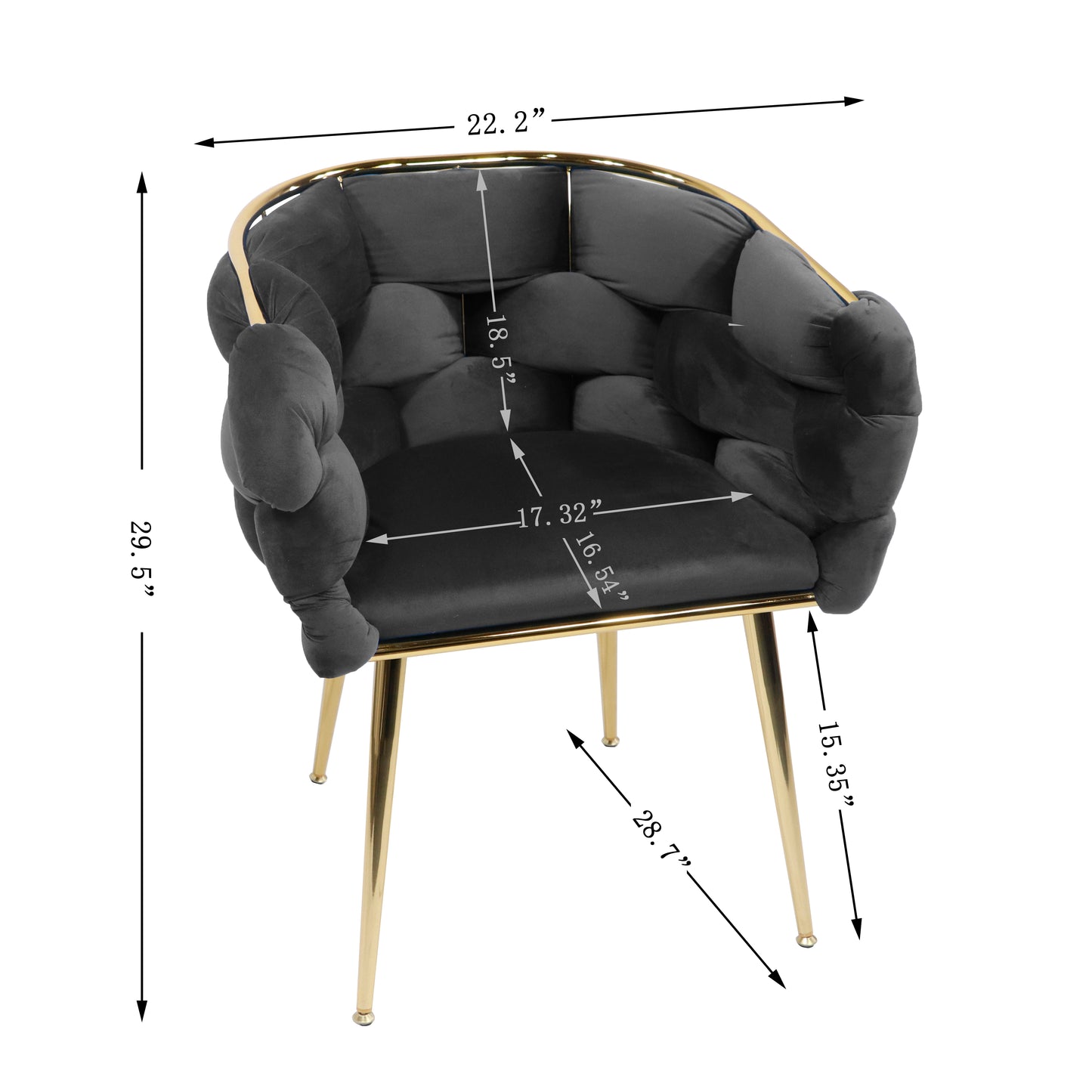 Caroline Armchair Black