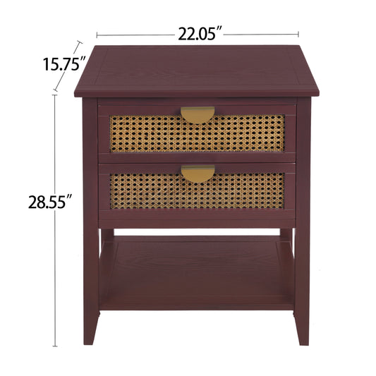 Georgia Nightstand Table Red