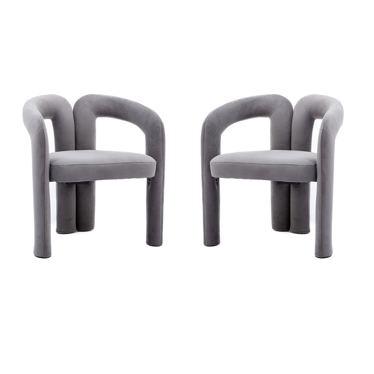 Mario Barrel Armchair 2PC Gray