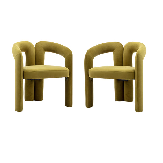 Mario Barrel Armchair 2PC  Olive