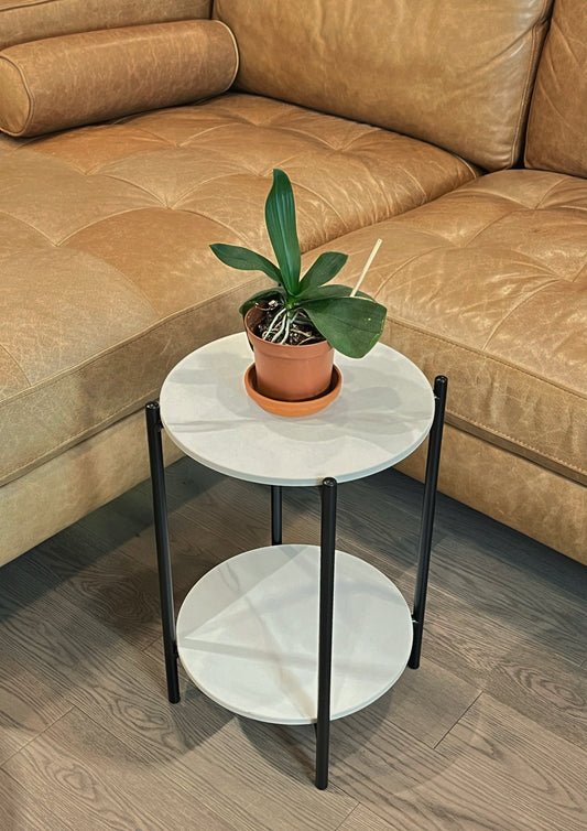 Anna End Table White