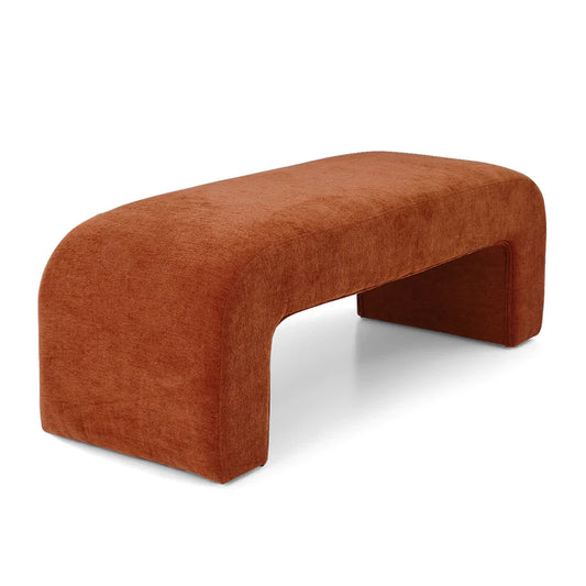 Cannes Upholstered Bench 47" Rust