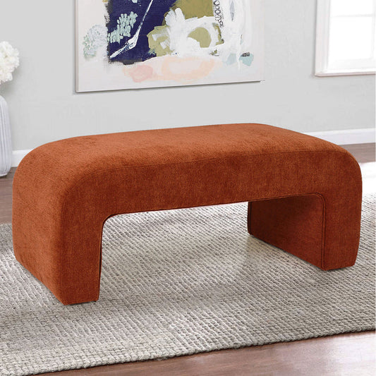 Cannes Upholstered Bench 47" Rust