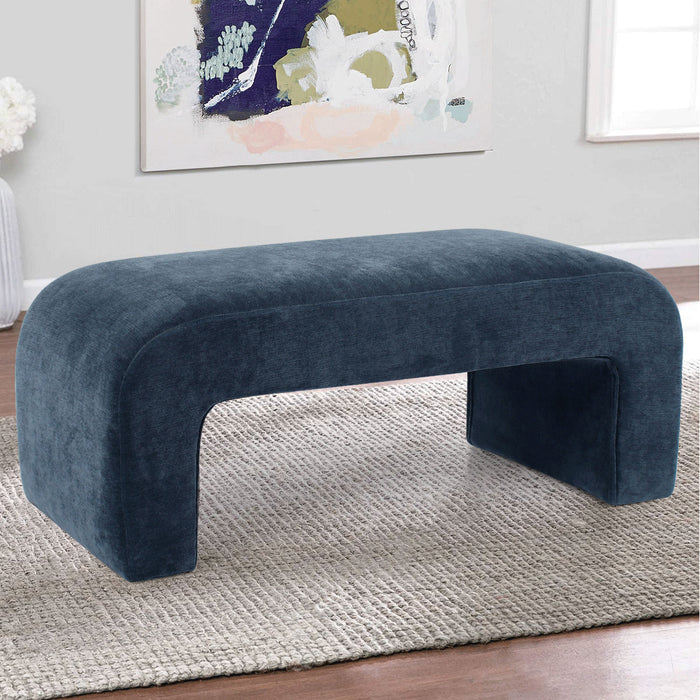 Cannes Upholstered Bench 47" Blue