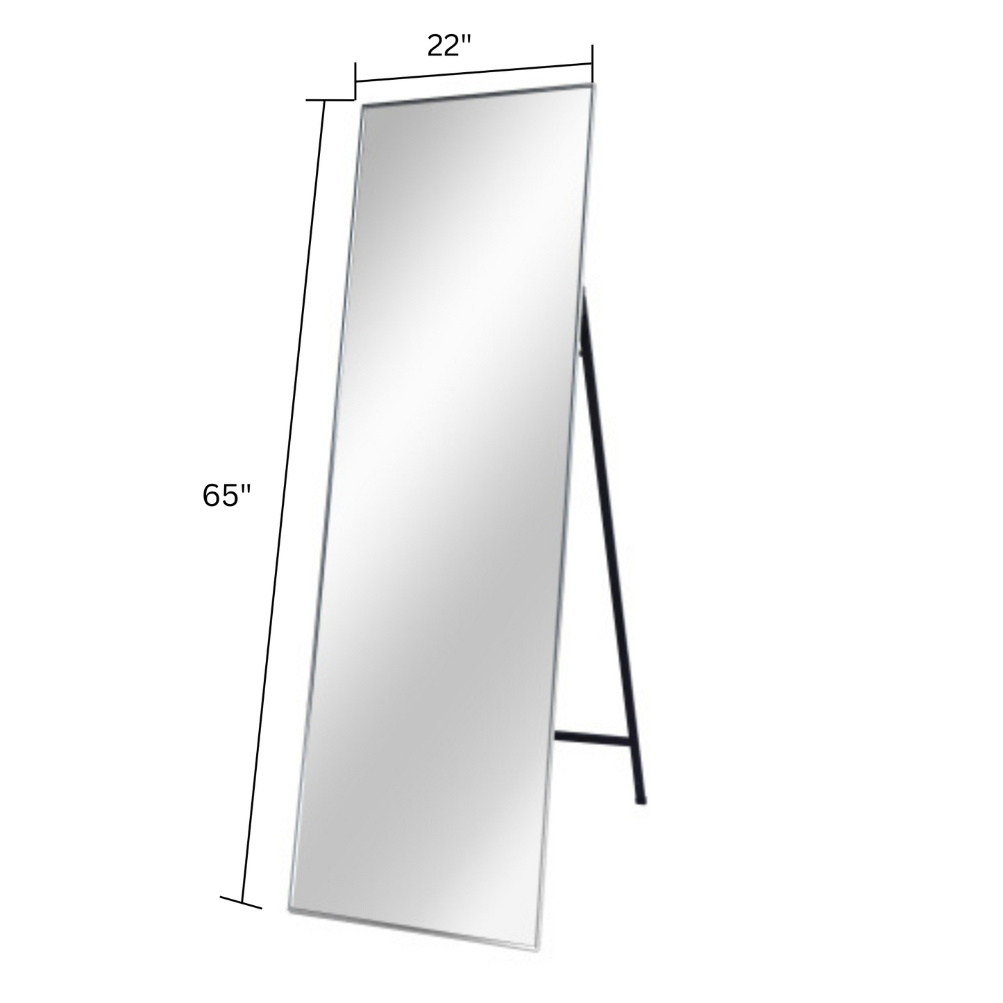 Adm Mirrors Black 65"X22"