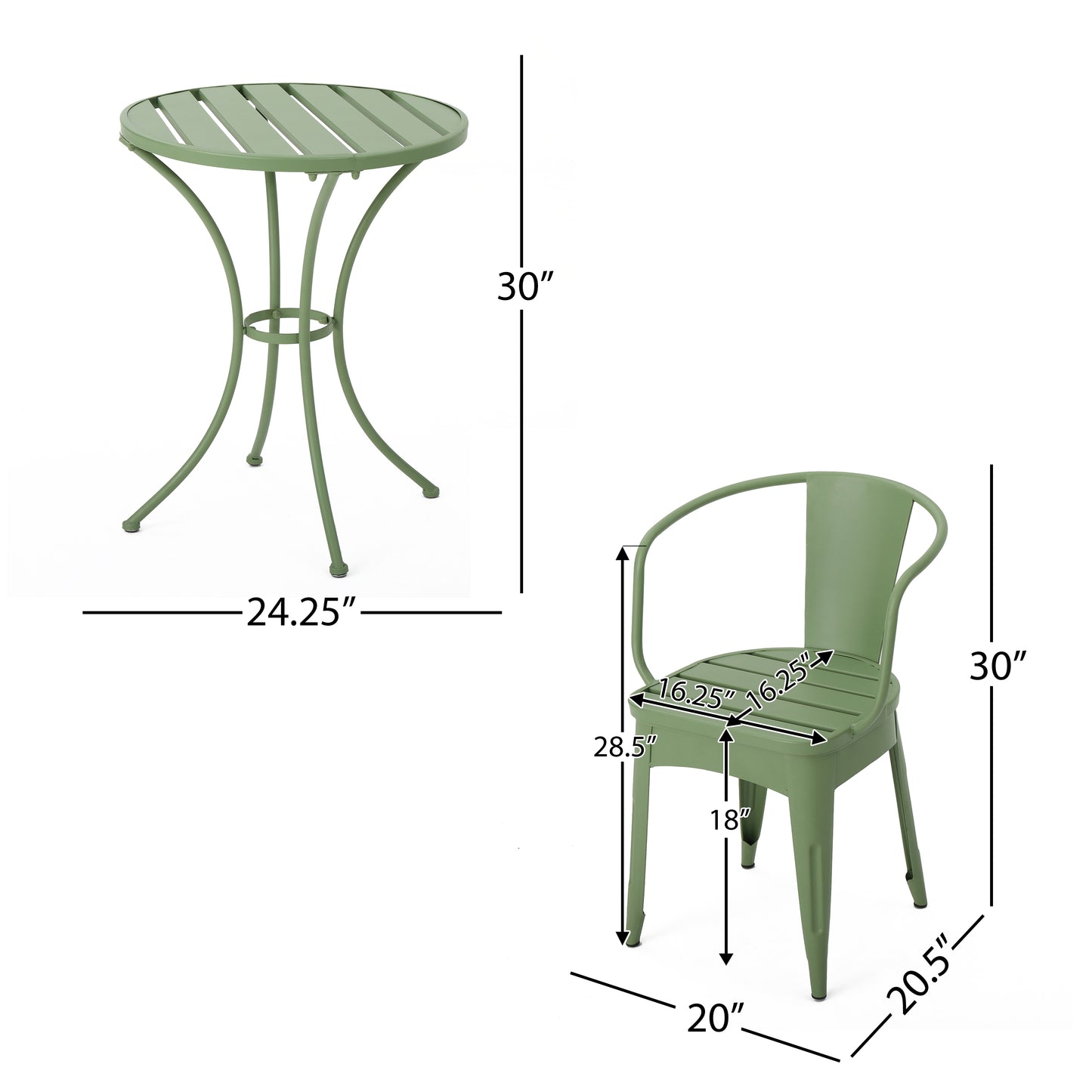 Atlanta 3-Piece Patio Table Set