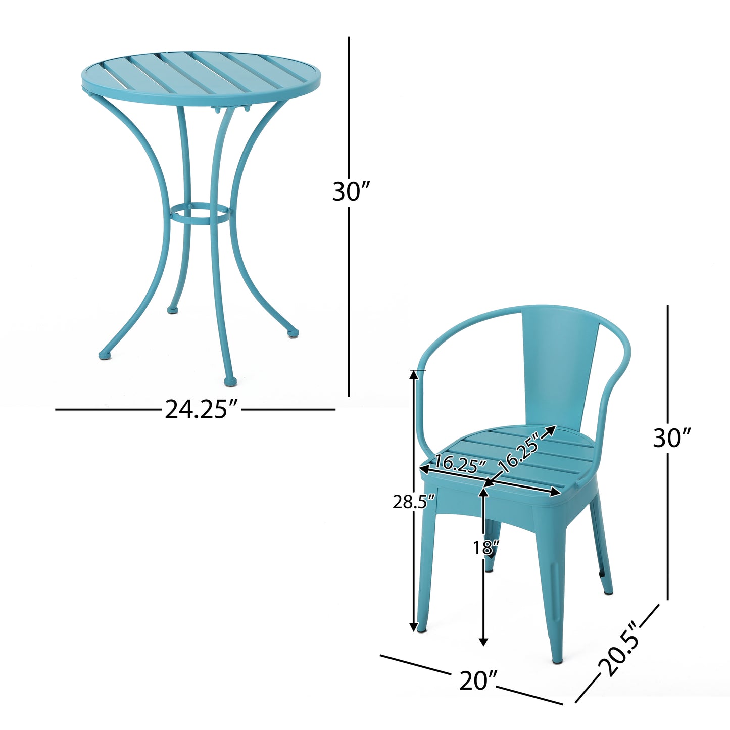 Atlanta 3-Piece Patio Table Set