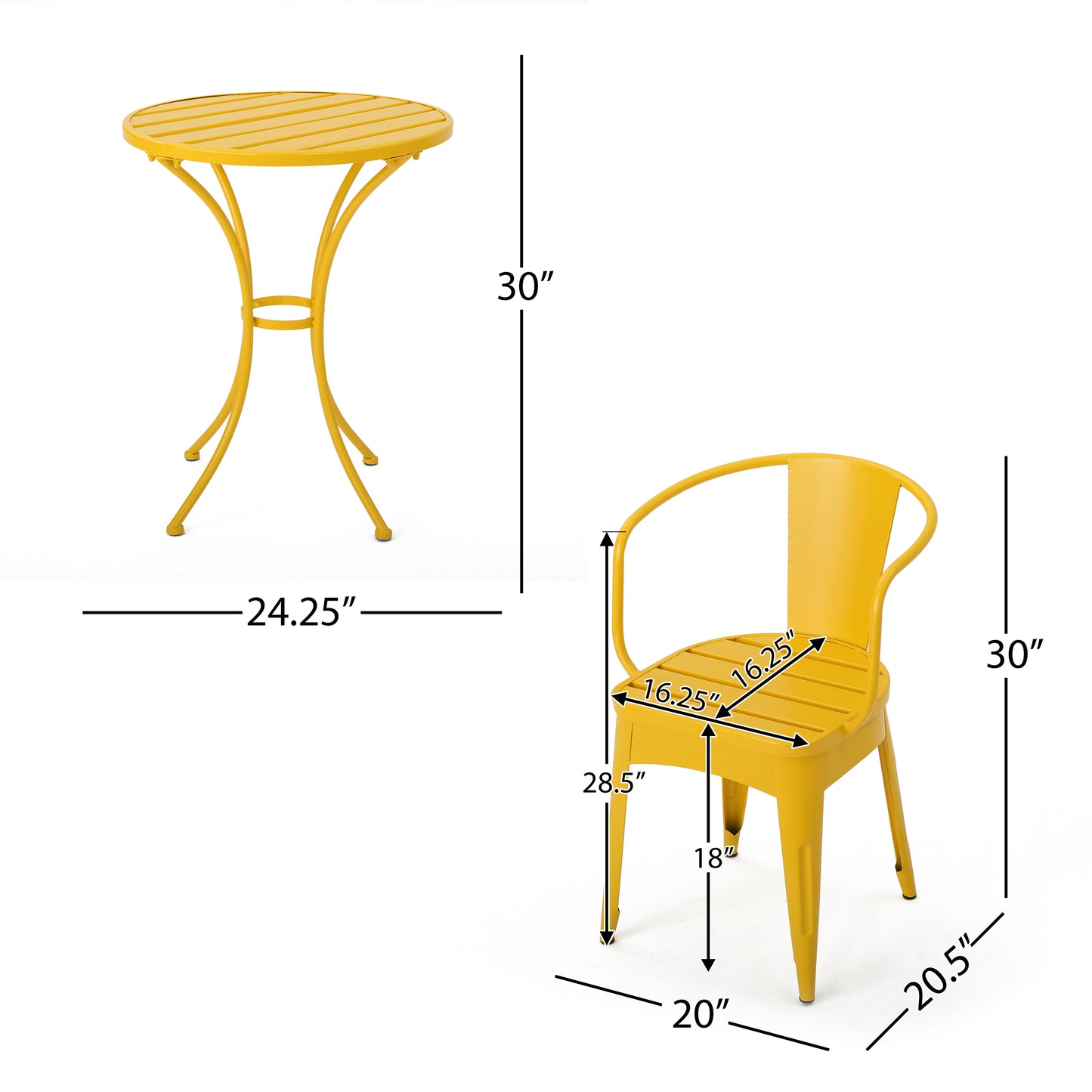 Atlanta 3-Piece Patio Table Set