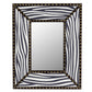 Minerva Zebra Pattern Wall Mirror Black/White