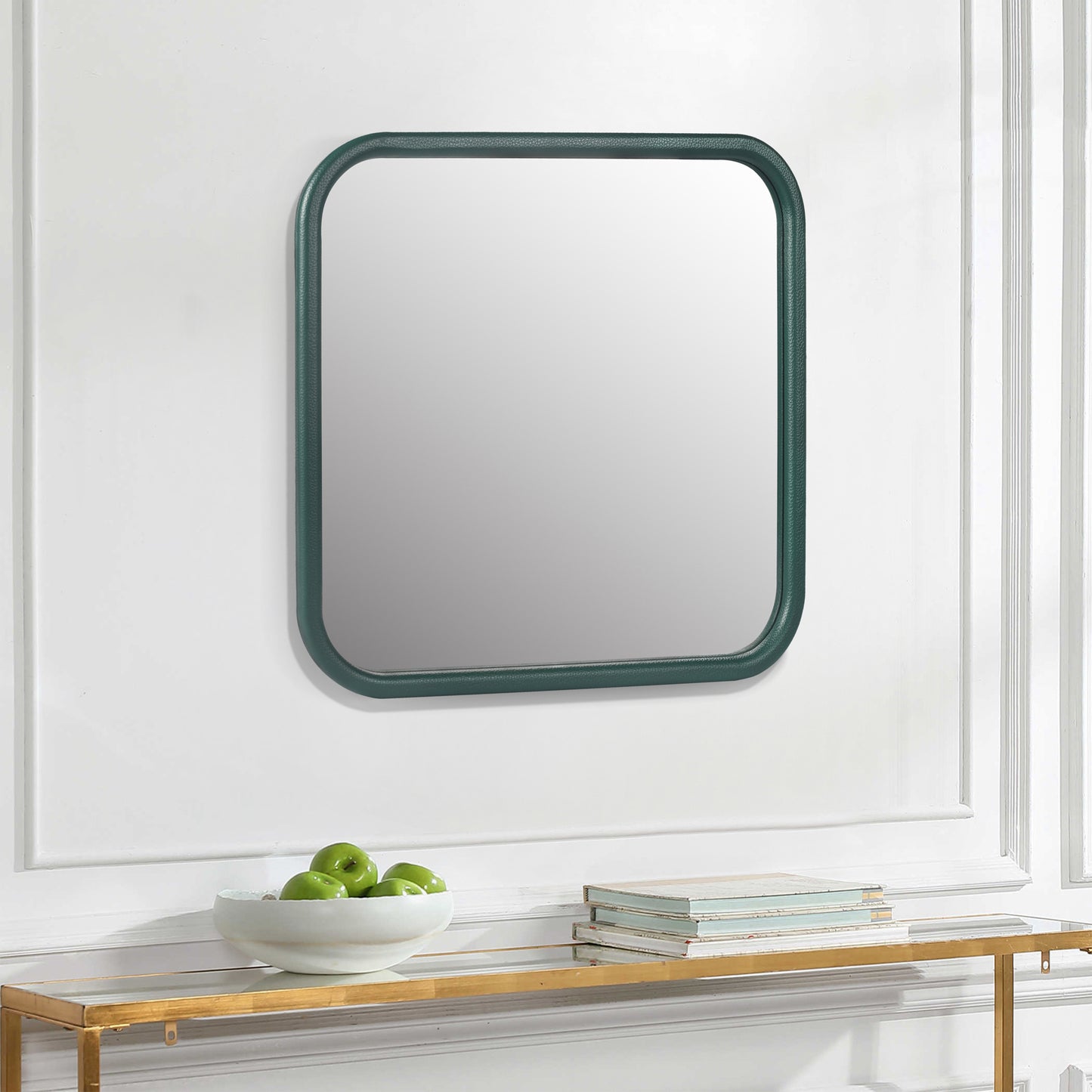 Diana Square Wall Mirror Green