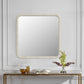 Diana Square Wall Mirror White 23"