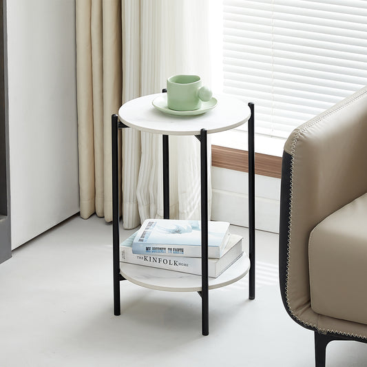 Anna End Table White