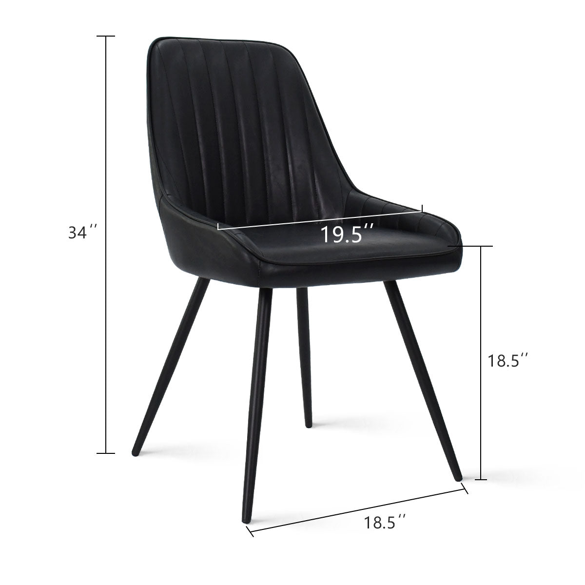 Alexandra PU Dining Chair Black