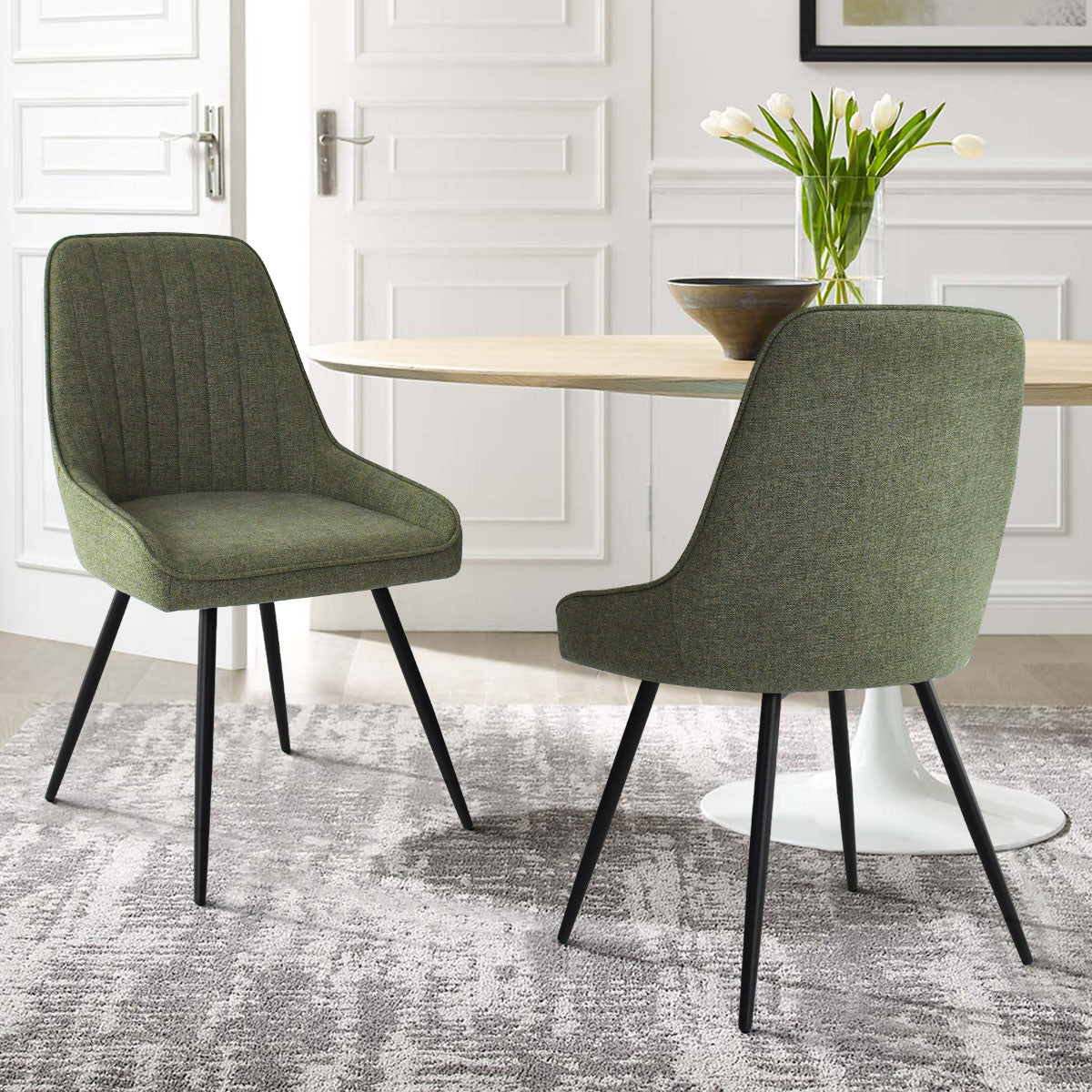 Alexandra Set of 2 Dining Chairs Green